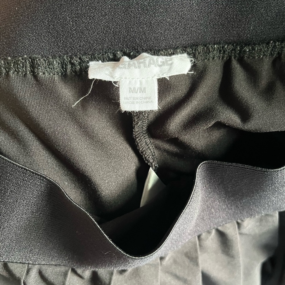 Garage Pleated Black Skirt